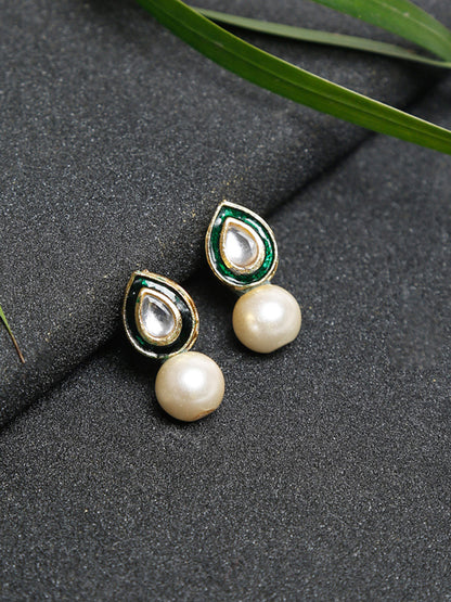 Kundan Studs - Ruby Raang