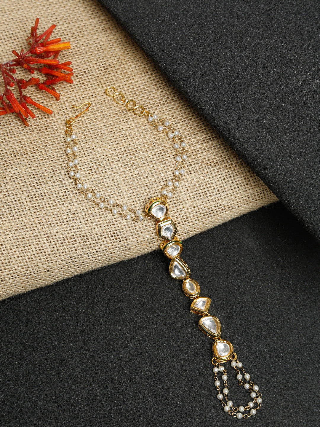 Kundan Bracelet - Ruby Raang