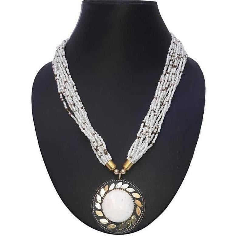 MS Fashion India Latest Design White Color Necklace For Women