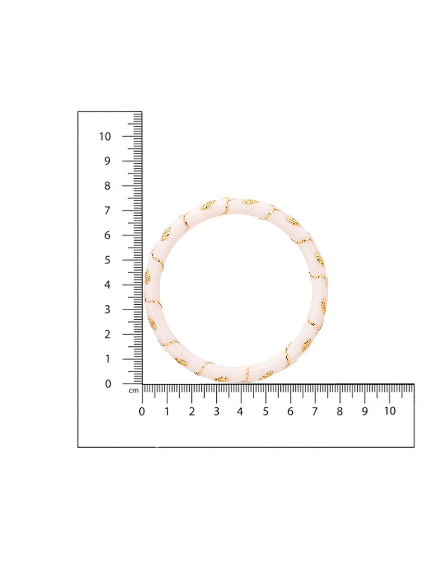 Ruby Raang White Traditional Bangle