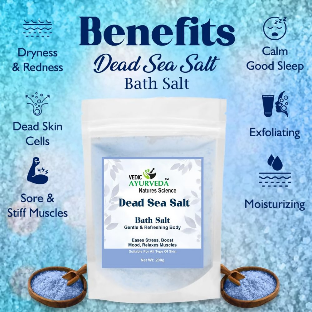 VedicAyurveda Dead Sea Salt and Rose Bath Salt