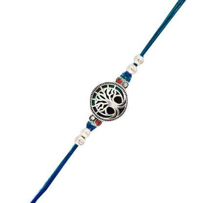 trueBrowns X Voylla Blue High Polish Beaded Thread Rakhi