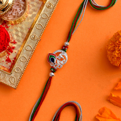 trueBrowns X Voylla Colorful Mor Pankh Thread Rakhi