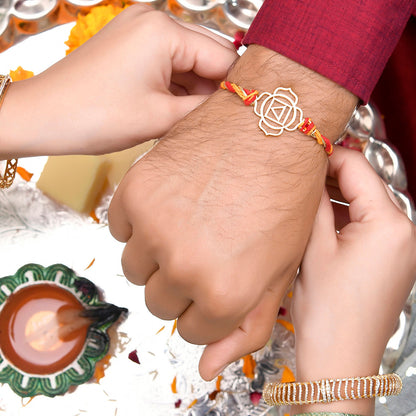 trueBrowns X Voylla High Polish Abstract Floral Motif Rakhi