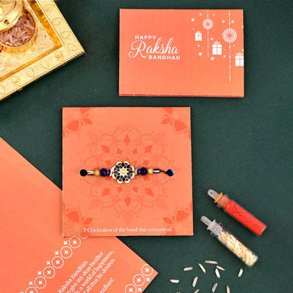 trueBrowns X Voylla Ethnic Studded Blue Thread Rakhi