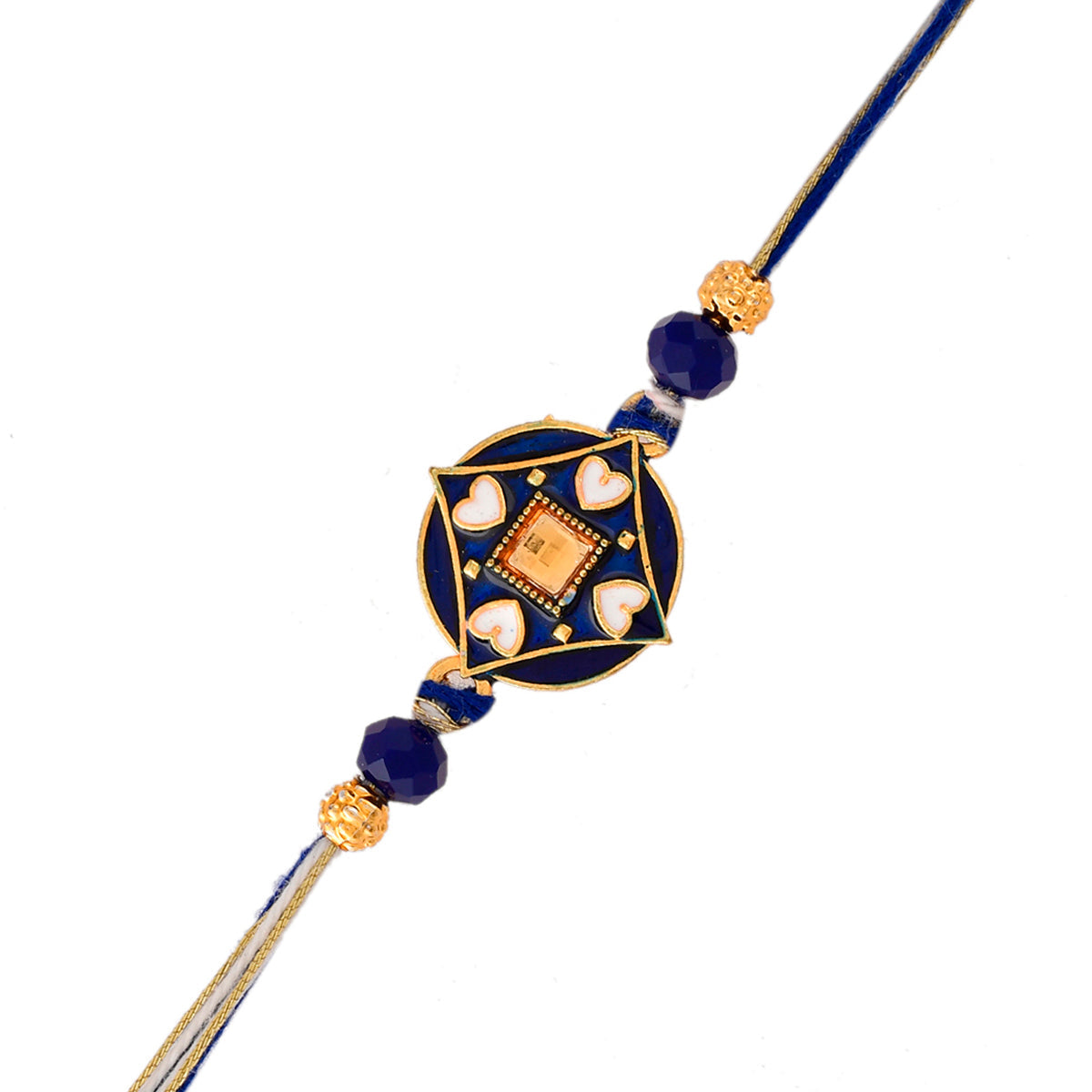 trueBrowns X Voylla Ethnic Mandala Inspired Blue Thread Rakhi
