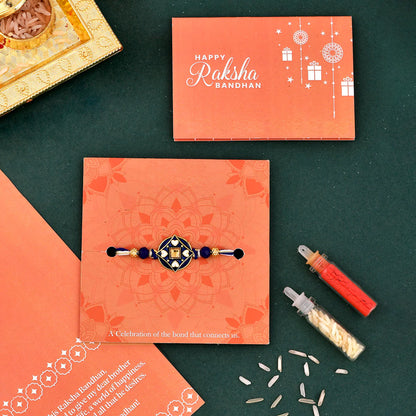 trueBrowns X Voylla Ethnic Mandala Inspired Blue Thread Rakhi