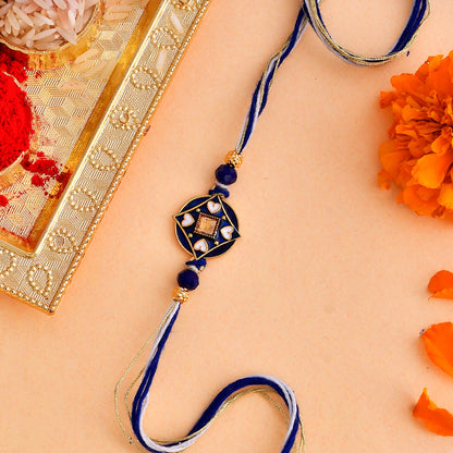trueBrowns X Voylla Ethnic Mandala Inspired Blue Thread Rakhi