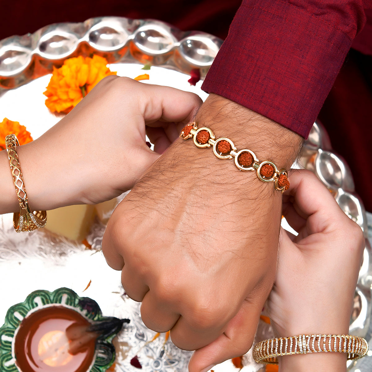 trueBrowns X Voylla Rudraksha Beads Bracelet Style Rakhi