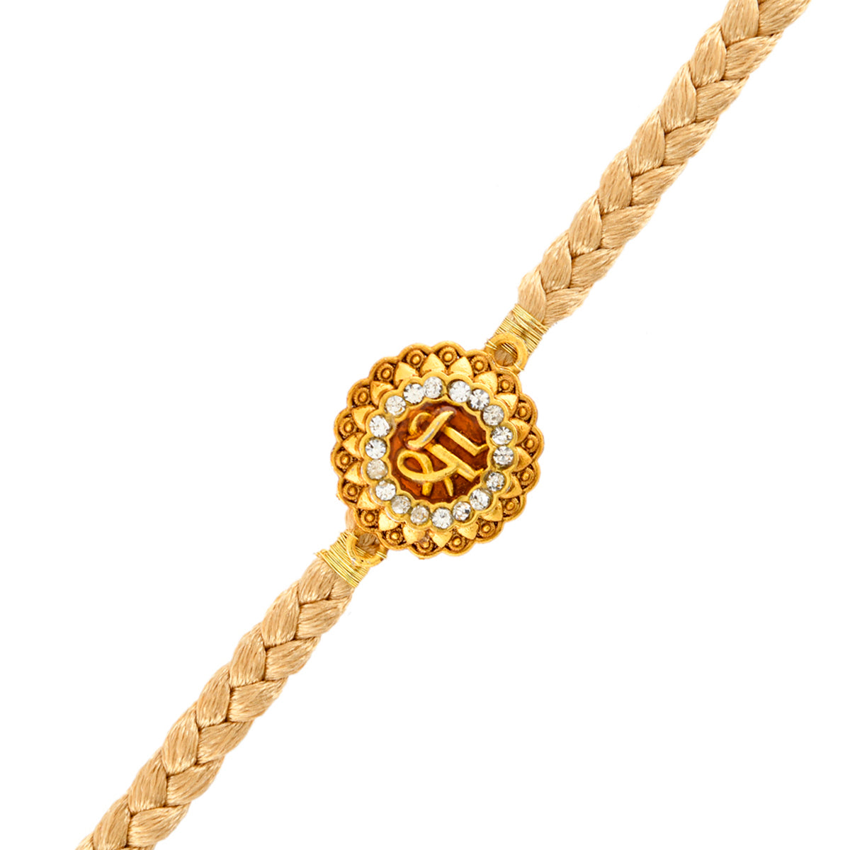 trueBrowns X Voylla Traditional Shree Inscription Zirconia Studded Rakhi
