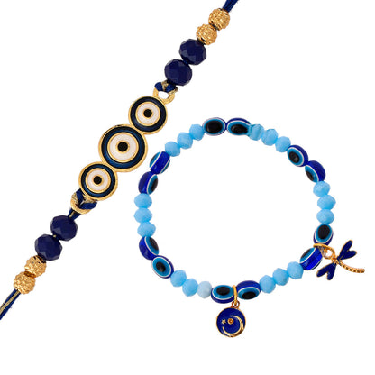 trueBrowns X Voylla Evil Eye Bracelet Style Bhaiya-Bhabhi Rakhi