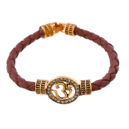 trueBrowns X Voylla Om Leather Bracelet Style Rakhi