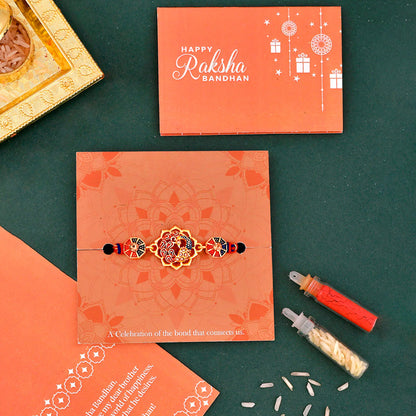 trueBrowns X Voylla Cutwork Studded High Polish Thread Rakhi