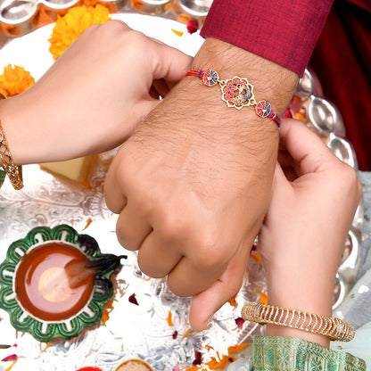 trueBrowns X Voylla Cutwork Studded High Polish Thread Rakhi
