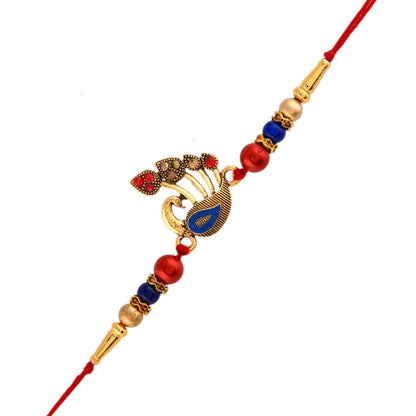 trueBrowns X Voylla Colorful Peacock Motif Thread Rakhi
