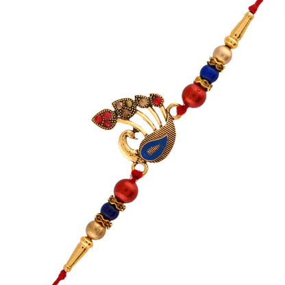 trueBrowns X Voylla Colorful Peacock Motif Thread Rakhi