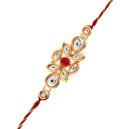 trueBrowns X Voylla Ethnic Kundan Polki Thread Rakhi
