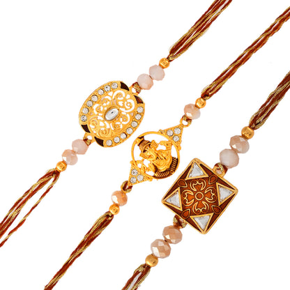 trueBrowns X Voylla Ethnic Style Designer Thread Rakhis - Pack Of 3