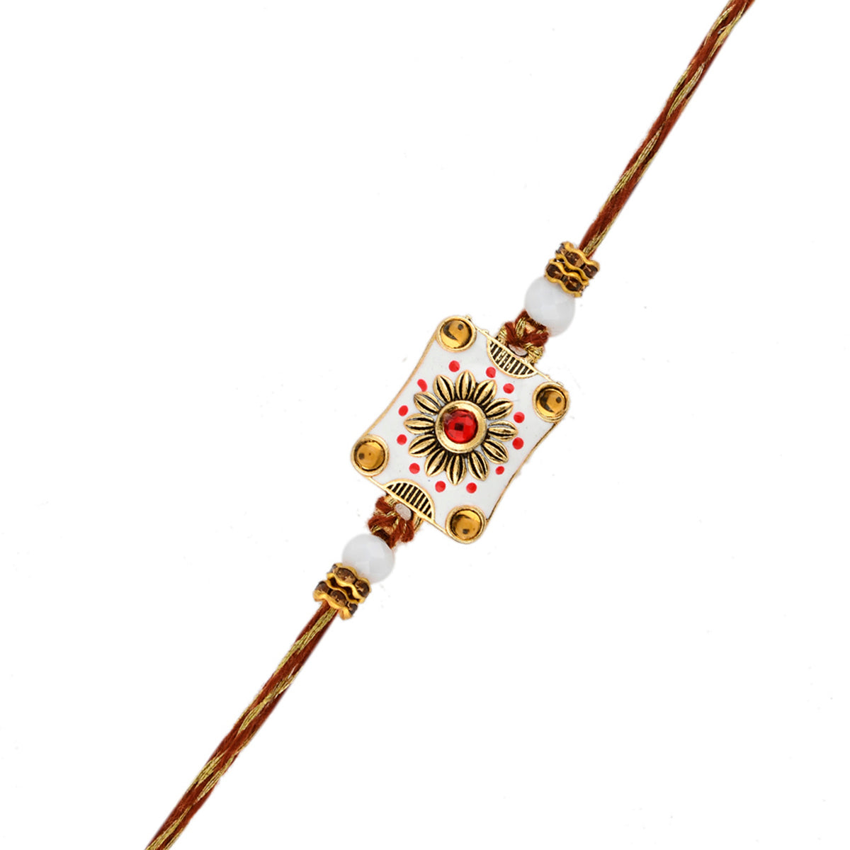 trueBrowns X Voylla Classic Gems Studded Ethnic Thread Rakhi