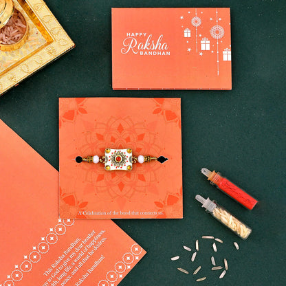trueBrowns X Voylla Classic Gems Studded Ethnic Thread Rakhi