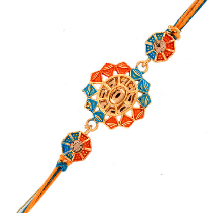 trueBrowns X Voylla Colorful Golden Ethnic Thread Rakhi