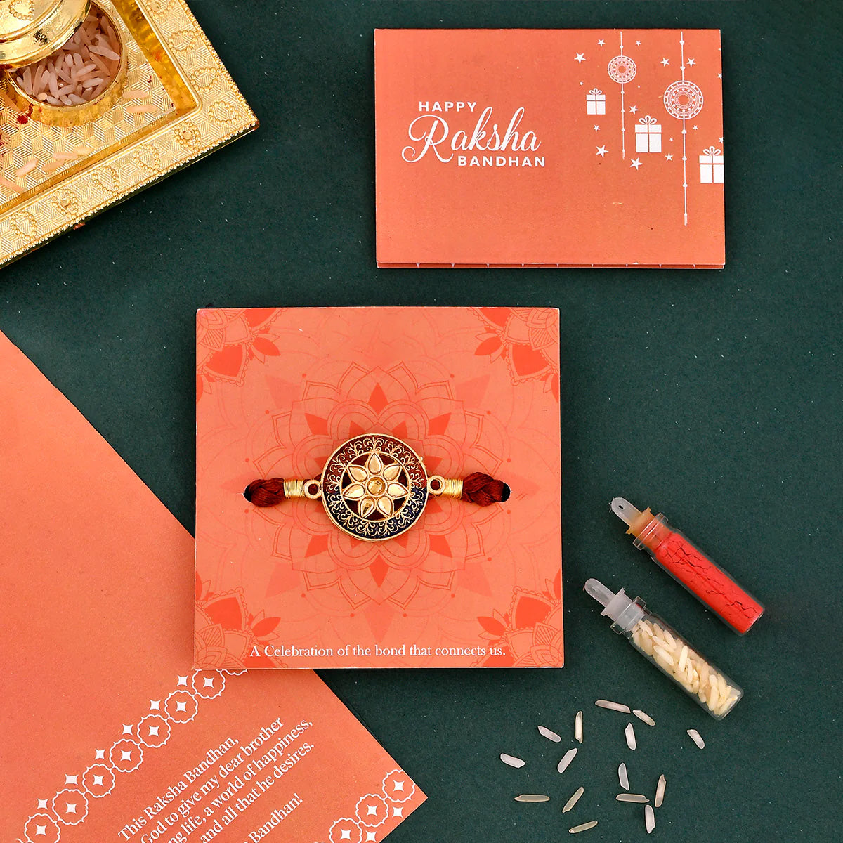 trueBrowns X Voylla Floral Motif Braided Thread Rakhi