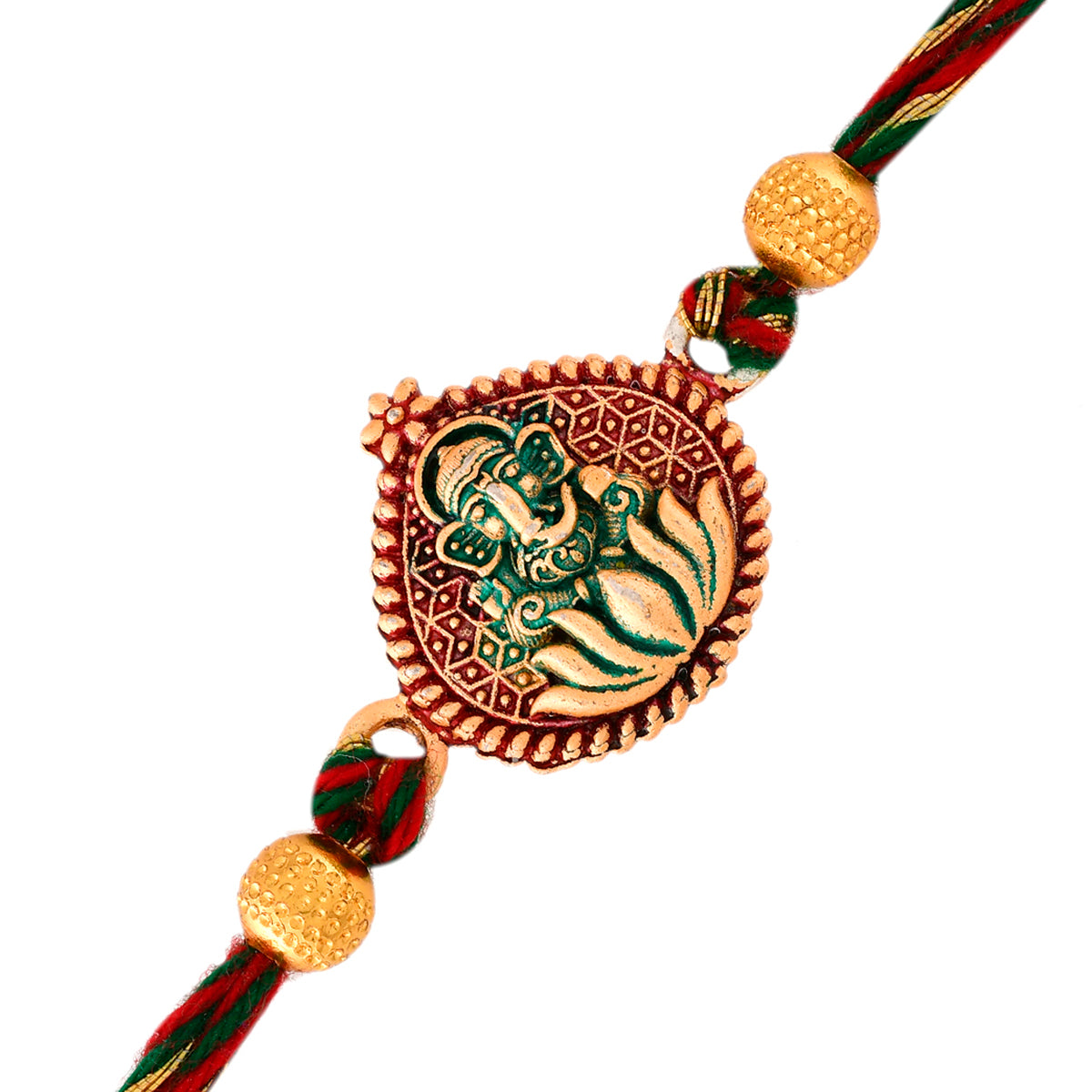 trueBrowns X Voylla Lord Ganesha Colorful Enameled Ethnic Rakhi