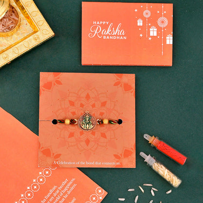 trueBrowns X Voylla Lord Ganesha Colorful Enameled Ethnic Rakhi