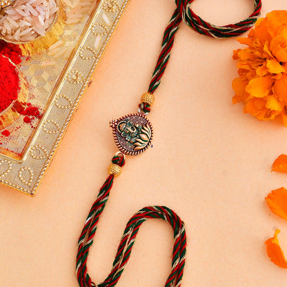trueBrowns X Voylla Lord Ganesha Colorful Enameled Ethnic Rakhi