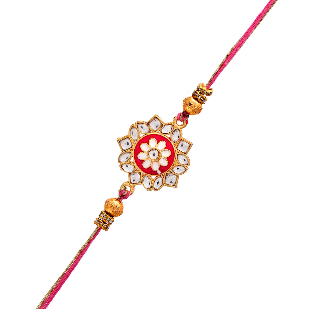 trueBrowns X Voylla Green Gems Studded Ethnic Thread Rakhi