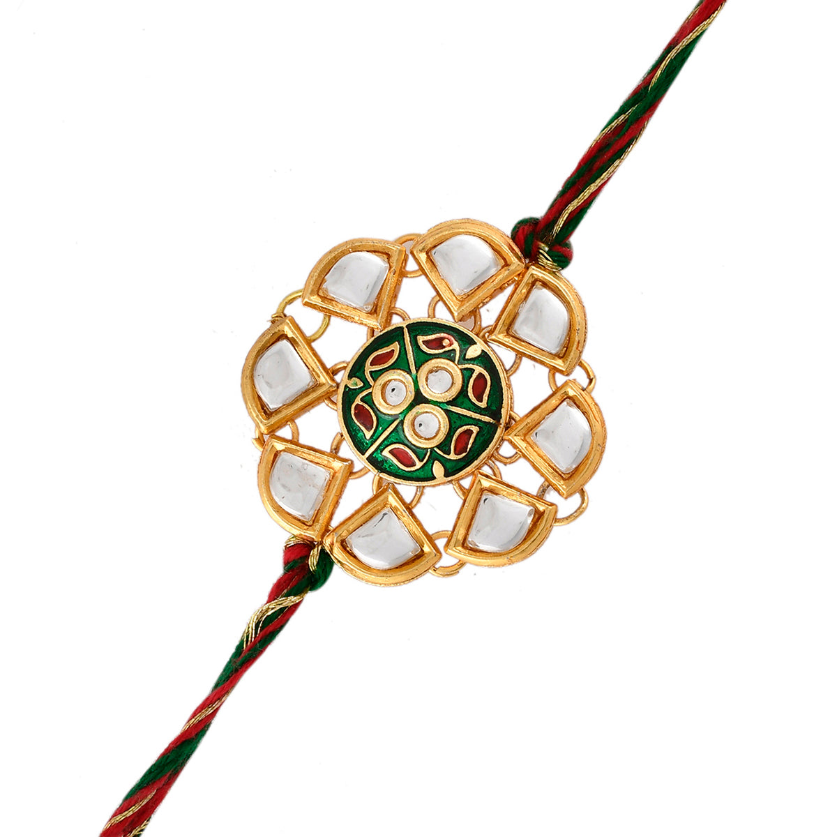 trueBrowns X Voylla Kundan Polki Enameled Bhaiya-Bhabhi Rakhi