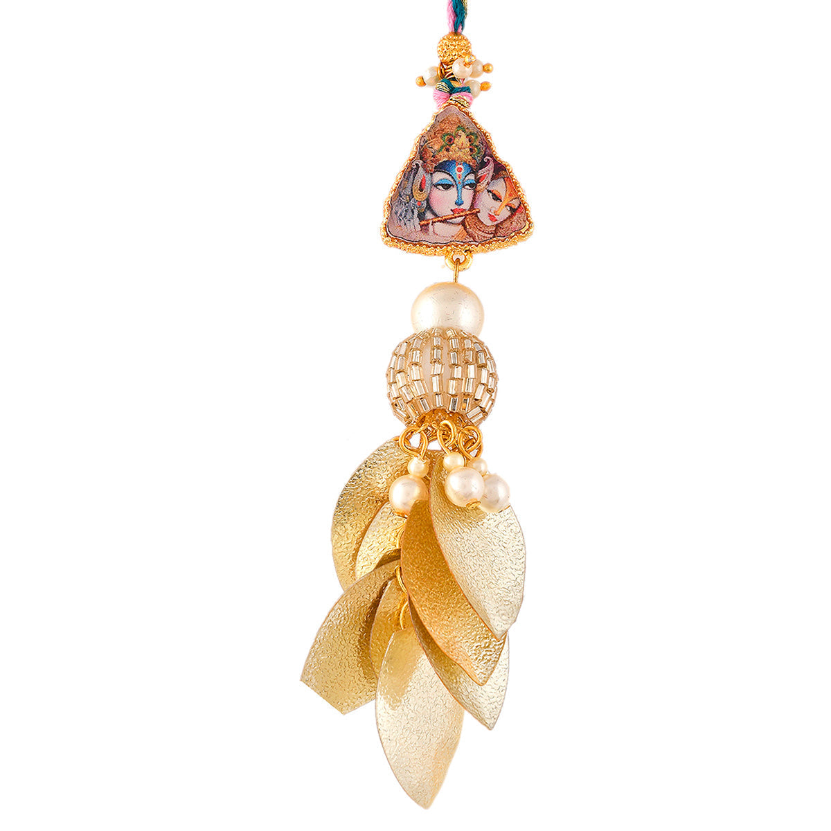 trueBrowns X Voylla Ethnic High Polish Pearl Beads Bhaiya-Bhabhi Rakhi