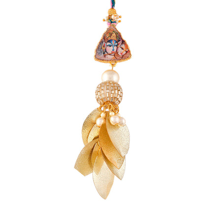 trueBrowns X Voylla Ethnic High Polish Pearl Beads Bhaiya-Bhabhi Rakhi