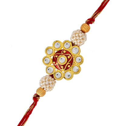trueBrowns X Voylla Kundan Polki Traditional Bhaiya-Bhabhi Rakhi