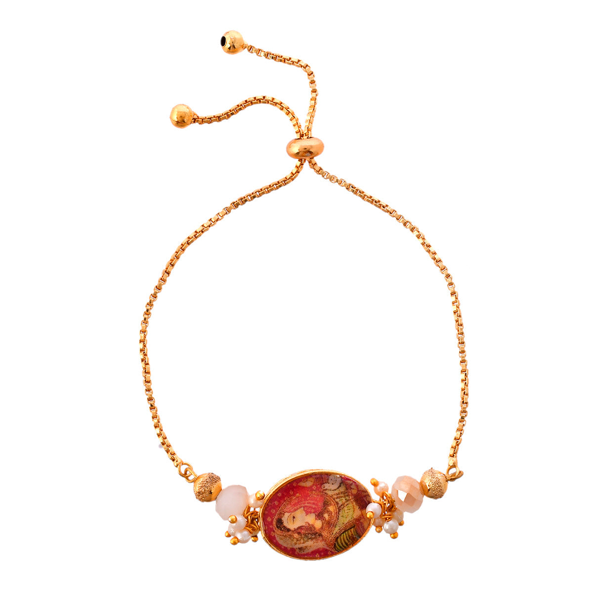 trueBrowns X Voylla Traditional King And Queen Pearl Beads Bhaiya-Bhabhi Rakhi