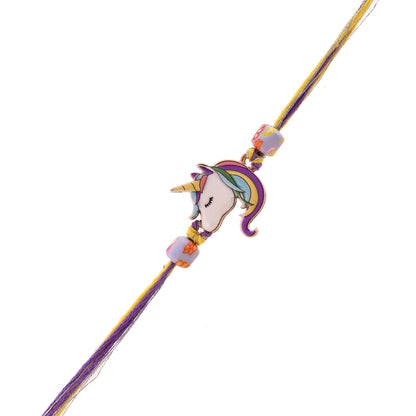 trueBrowns X Voylla Rainbow Unicorn Beaded Slip-On Rakhi For Kids