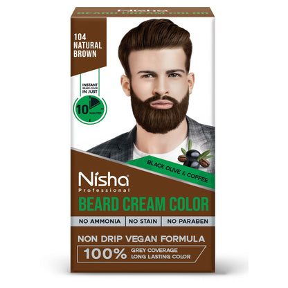 Nisha Beard Colour for Men - Natural Brown