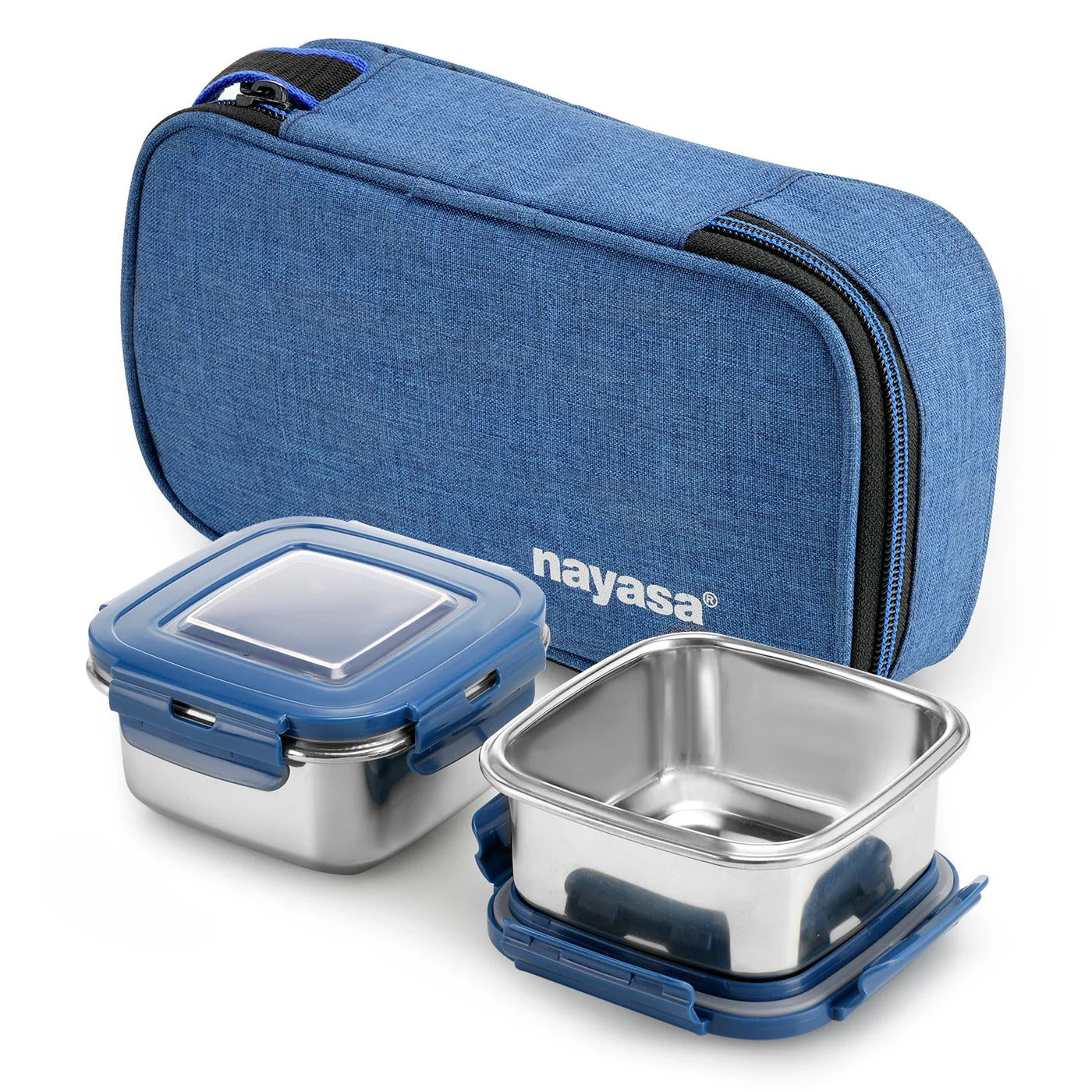 Nayasa Eco Crunch Lunch Box with 2 Containers 300ml Each