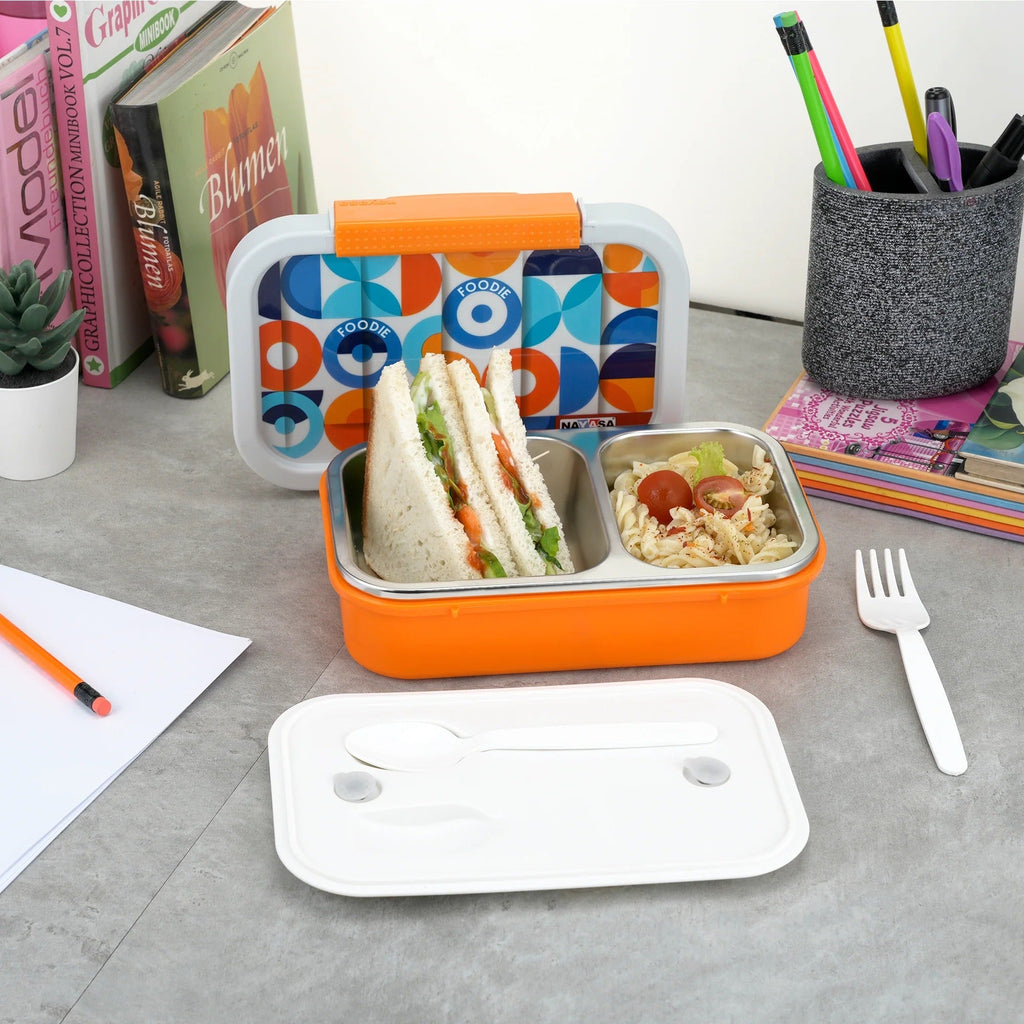 Nayasa Autobot Medium Dual-Compartment Insulated Lunch Box 650ml