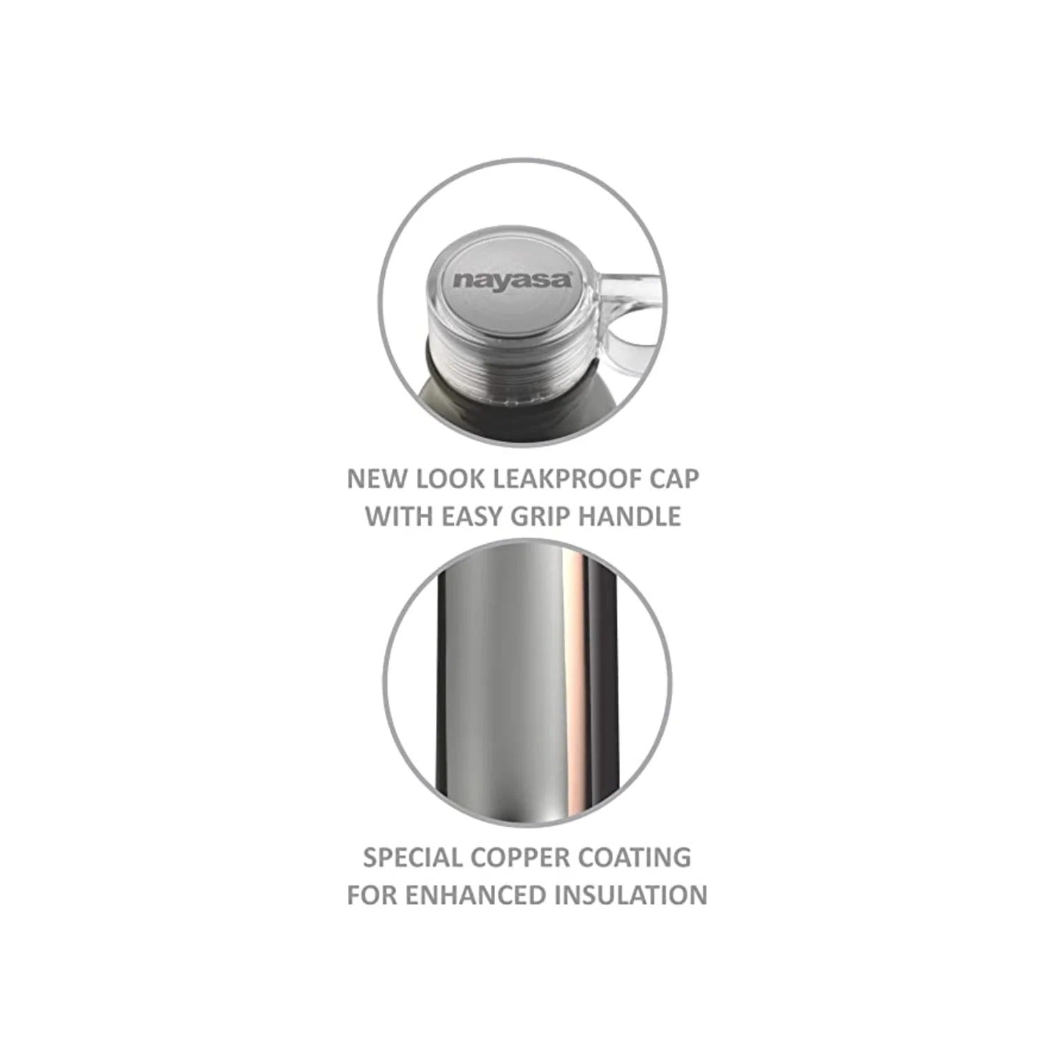Nayasa Innova Vacuum Flask 600ml Stainless Steel