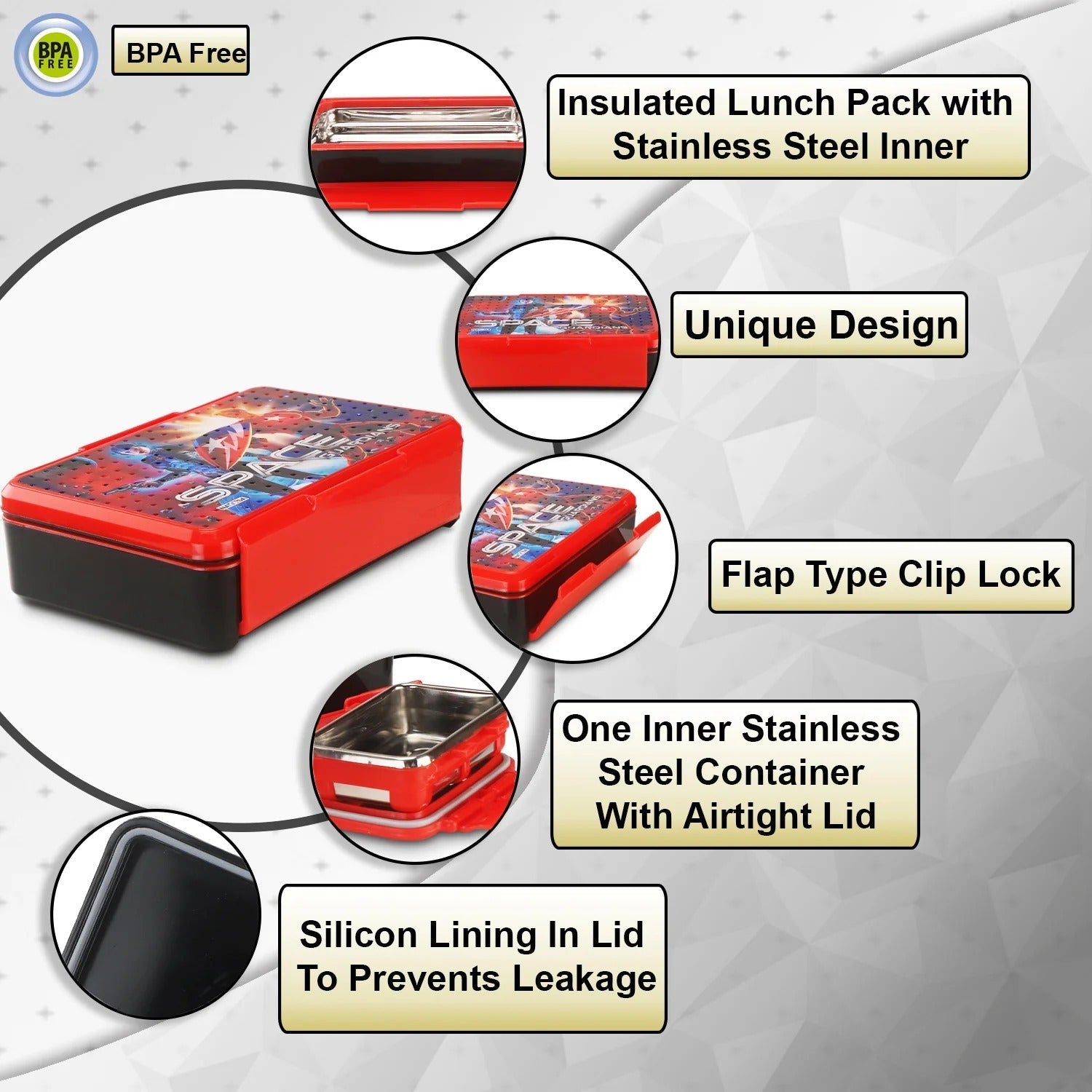 Nayasa Atom Insulated Stainless Steel Lunch Box