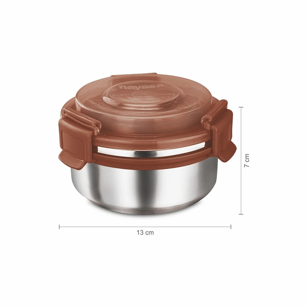 Nayasa Aqua Lock Round Plastic Lunch Box 450ml