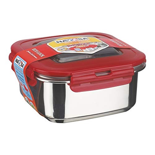 Nayasa Square Eco Lock Plastic Lunch Box 1200ml