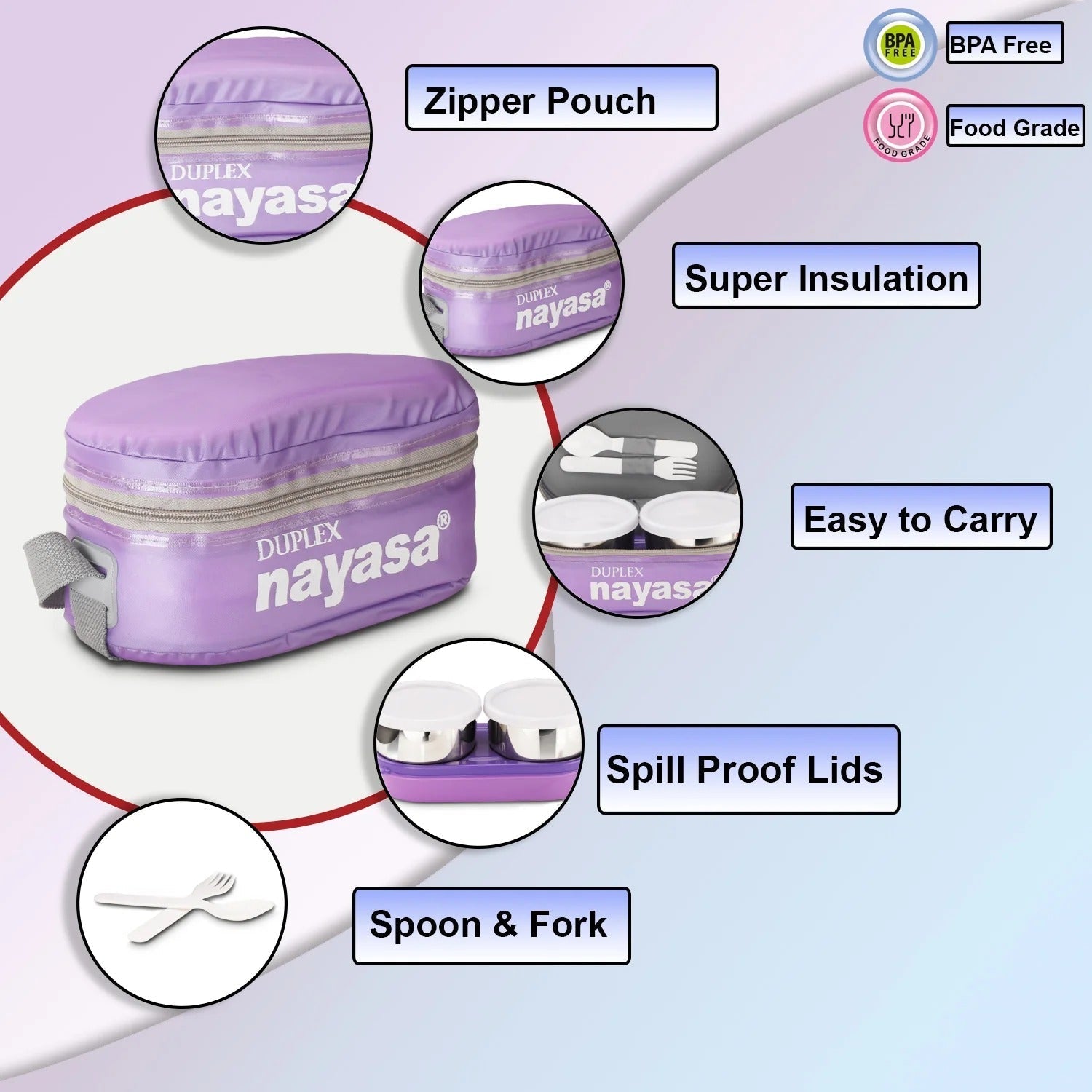 Nayasa Duplex DLX Plastic Lunch Box