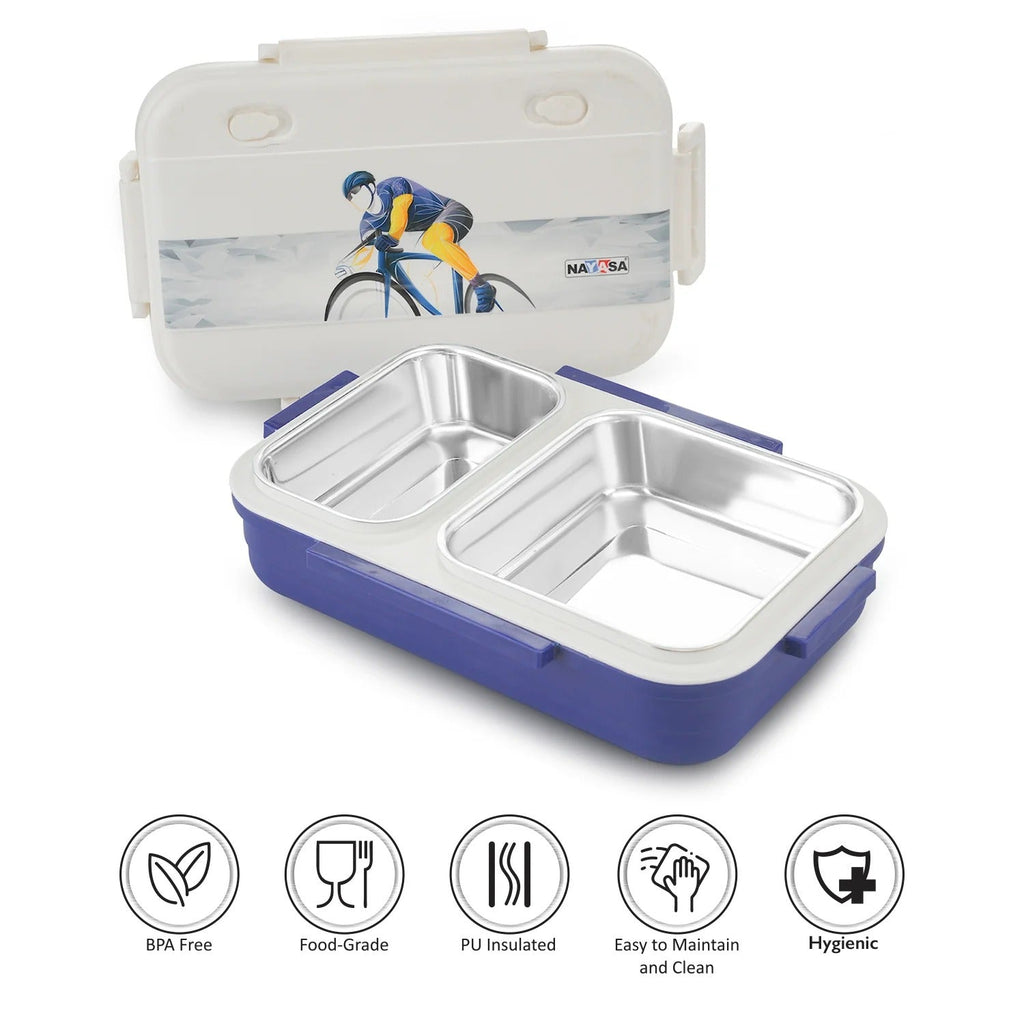 Nayasa Go-Pro Insulated Stainless Steel Lunch Box - 680ml