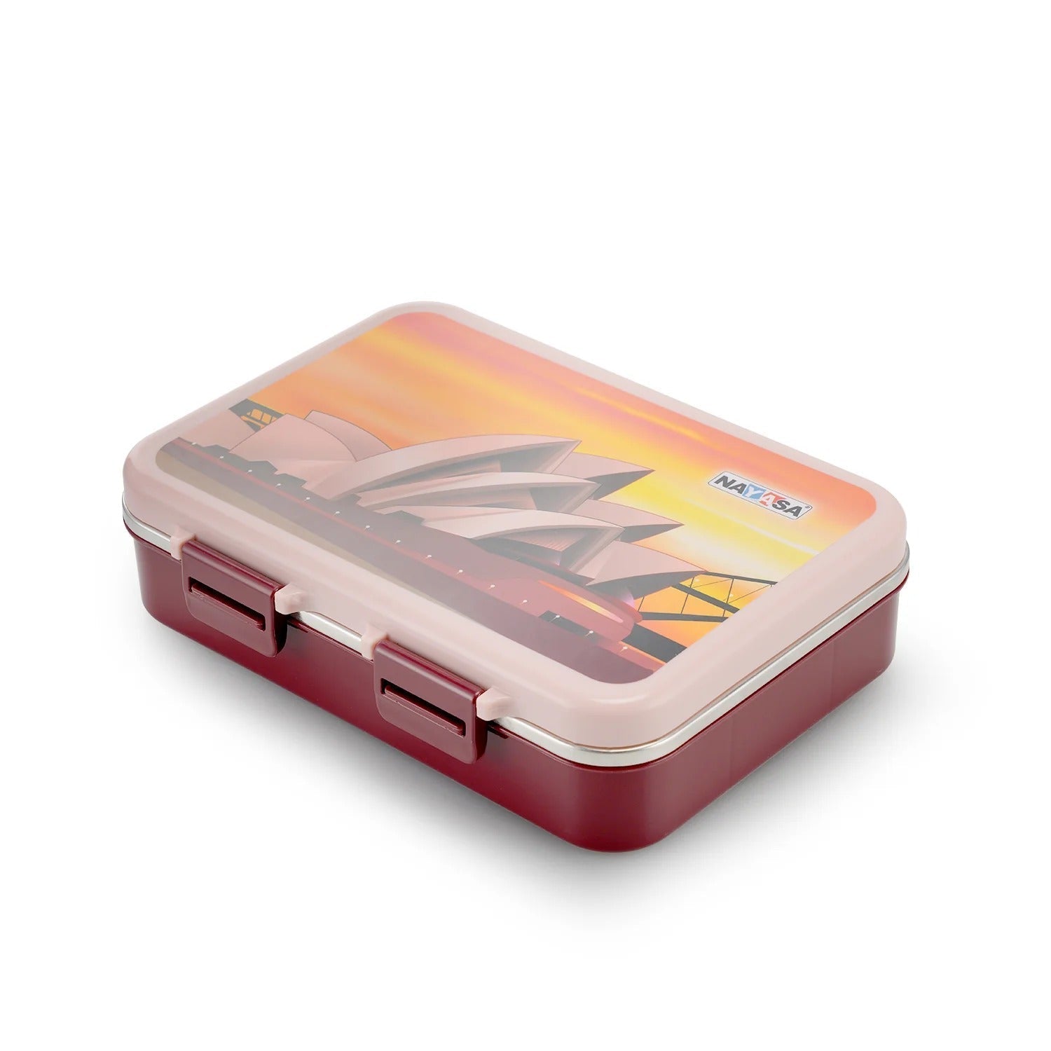 Nayasa Vitamax Insulated 3-Compartment Stainless Steel Lunch Box