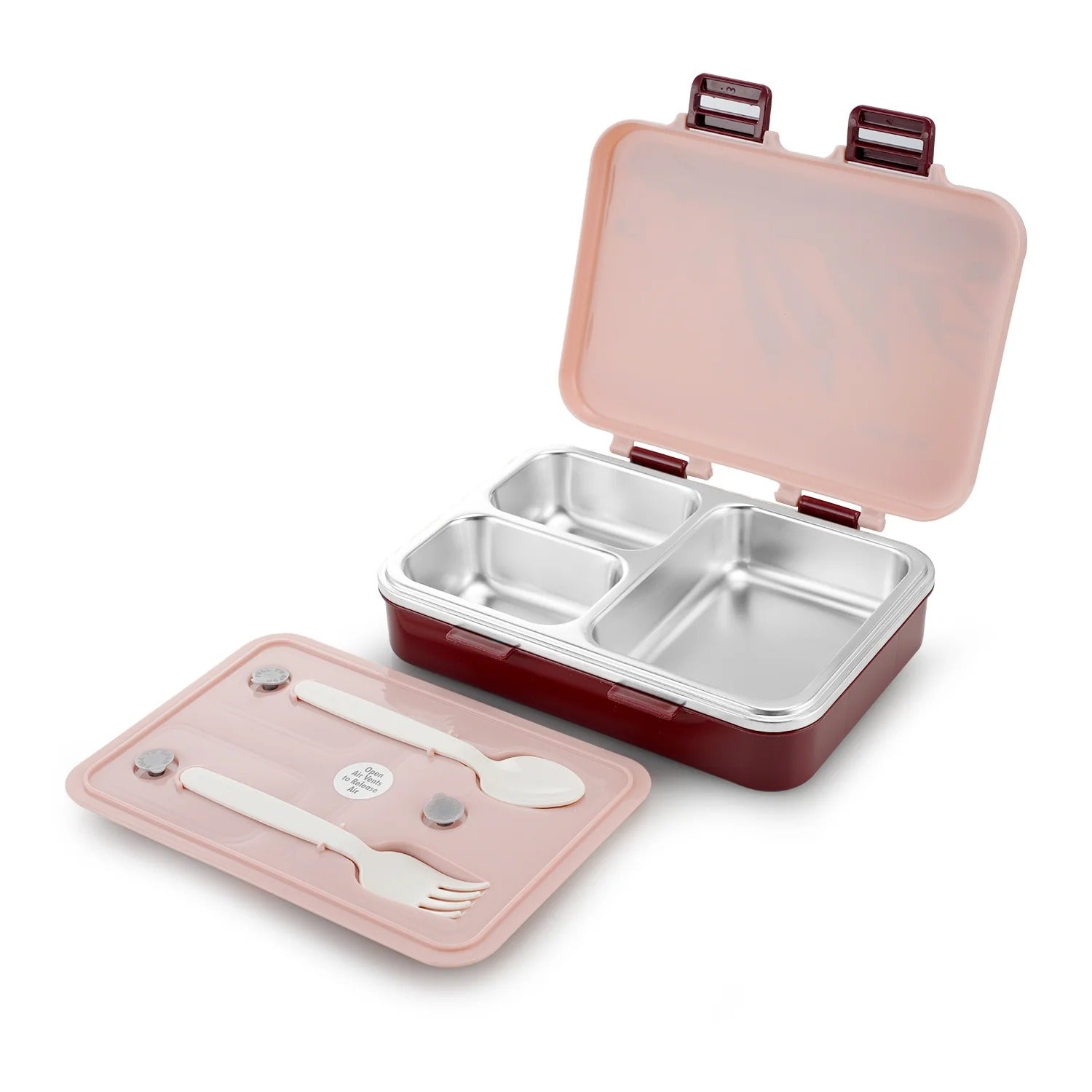 Nayasa Vitamax Insulated 3-Compartment Stainless Steel Lunch Box