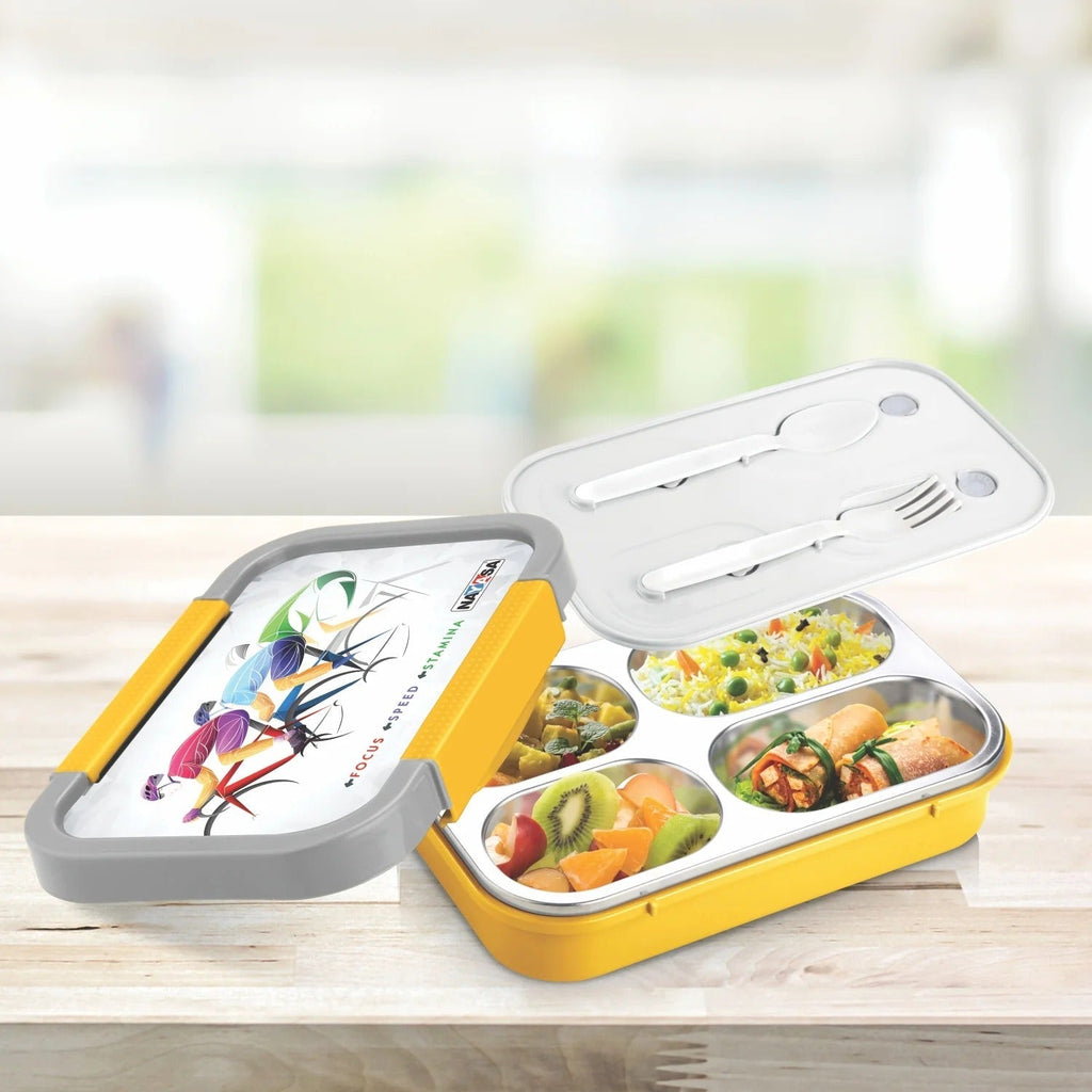 Nayasa Autobot Big Quad-Compartment Insulated Lunch Box