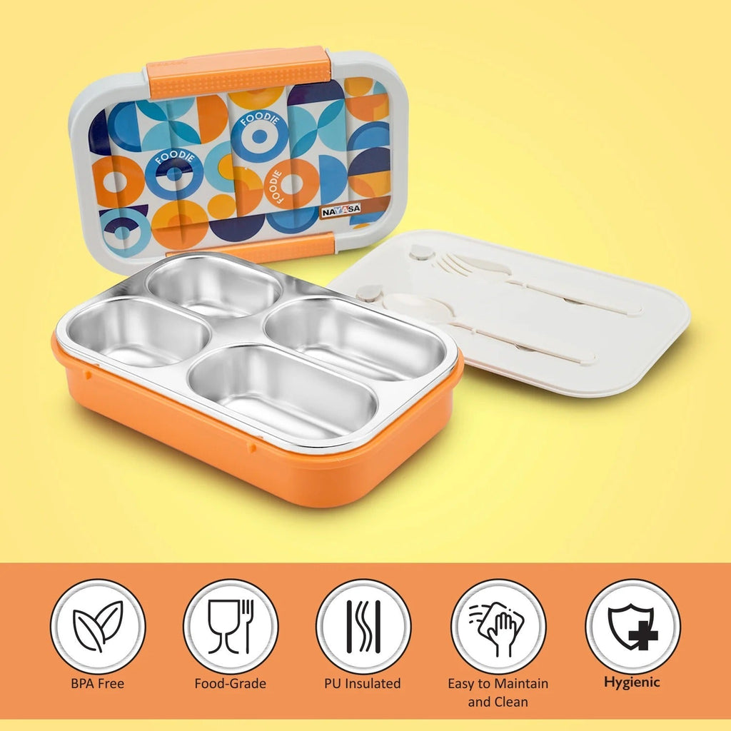 Nayasa Autobot Big Quad-Compartment Insulated Lunch Box