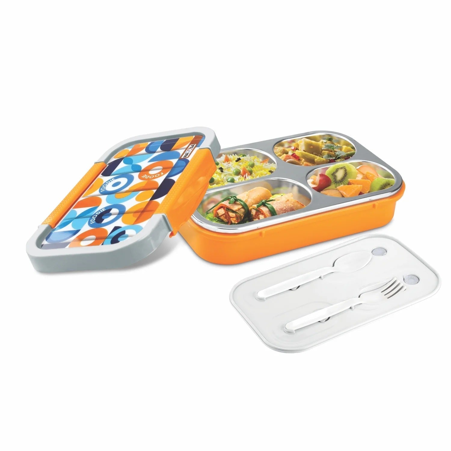Nayasa Autobot Big Quad-Compartment Insulated Lunch Box